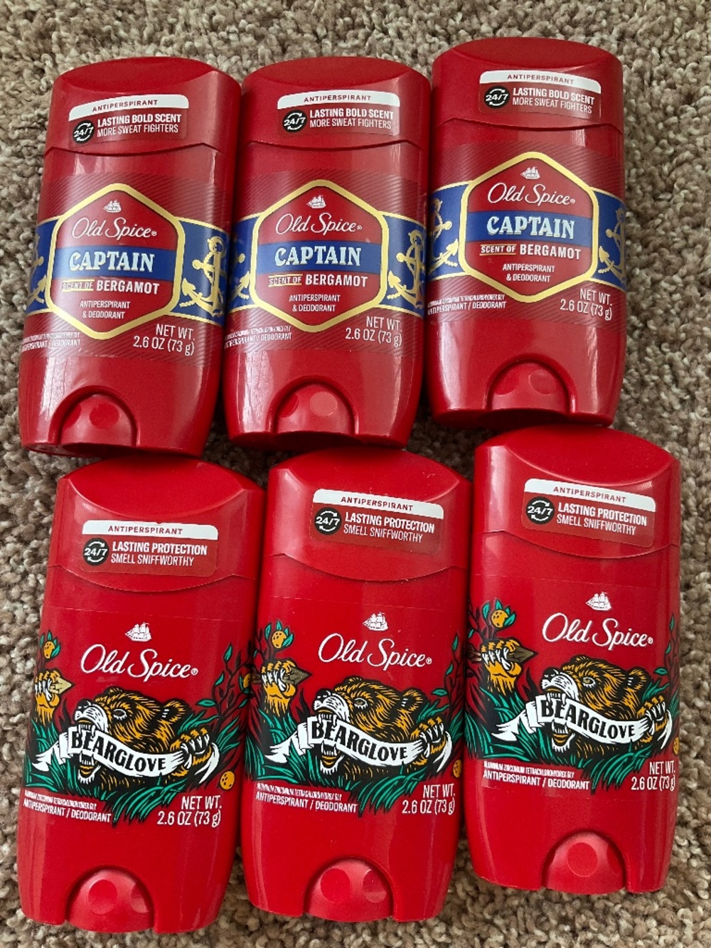Bundle of 6-Old Spice Deodorants